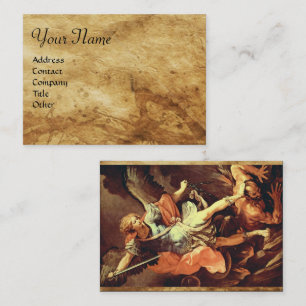 St. Michael the Archangel Antique Parchment Business Card