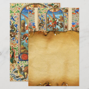 St Michael the Archangel , Brown Parchment Stationery