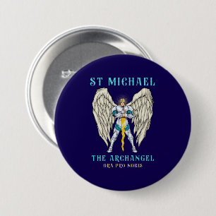St Michael The Archangel Catholic Prayer Button