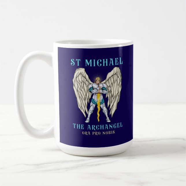  St Michael The Archangel Catholic Prayer  Coffee Mug (Left)