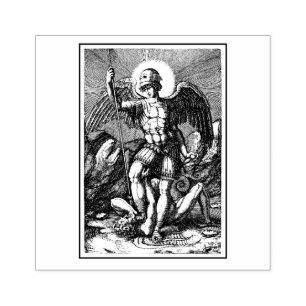 St. Michael the Archangel Catholic Religious Rubber Stamp