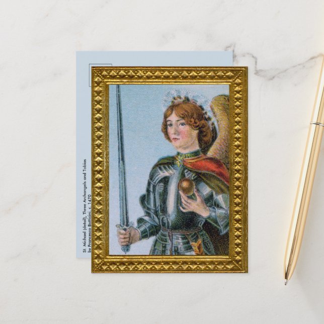 St. Michael the Archangel (detail; M 017) Postcard (Front/Back In Situ)