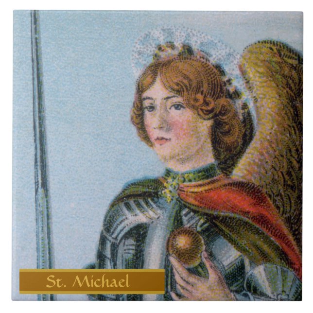 St. Michael the Archangel (detail; M 017) Tile (Front)