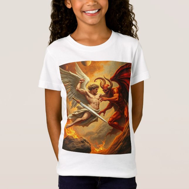St Michael the Archangel Girl's Tee (Front)