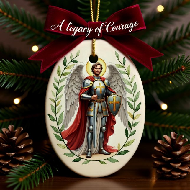 St Michael the Archangel God's Peace and Blessings Ceramic Tree Decoration (Creator Uploaded)