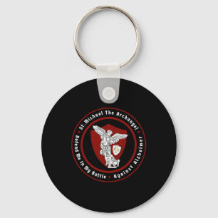 St. Michael The Archangel Help Me Against Heimerhe Key Ring