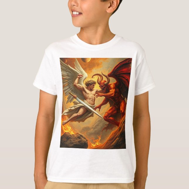 St Michael the Archangel Kid's Tee (Front)