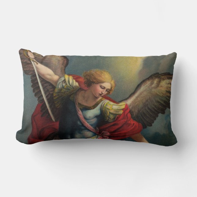 St. Michael the Archangel Lumbar Pillow (Front)