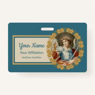 St. Michael the Archangel (M 010) ID Badge