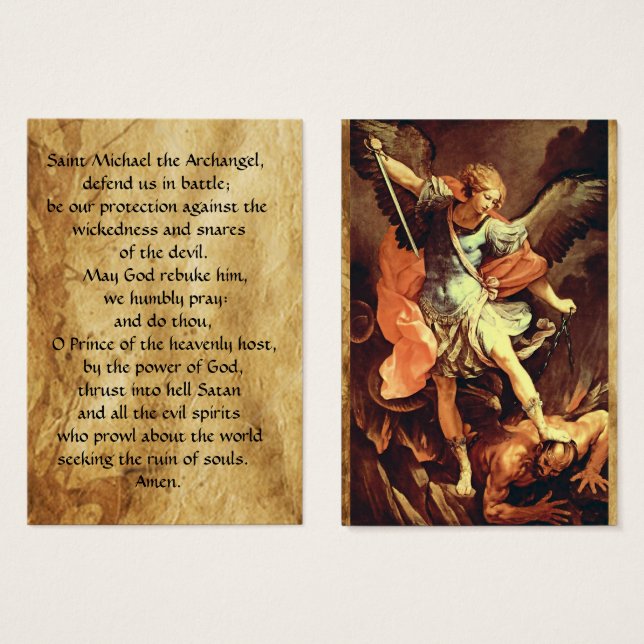 St. Michael the Archangel Prayer Card (Front & Back)