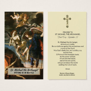 St. Michael the Archangel Prayer Holy Card