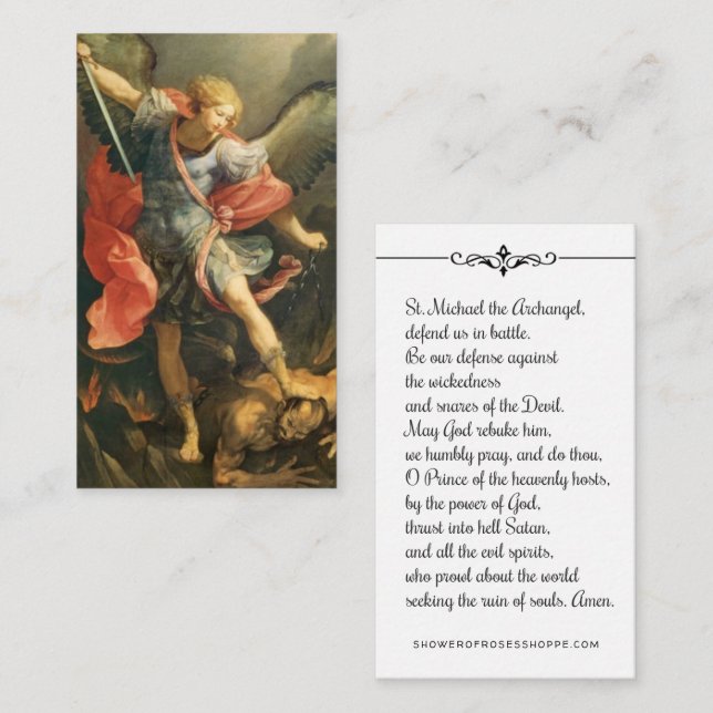 St. Michael the Archangel Prayer Holy Card (Front/Back)
