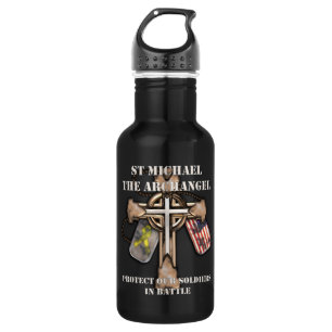 St Michael The Archangel - Protect Our Soldiers 532 Ml Water Bottle