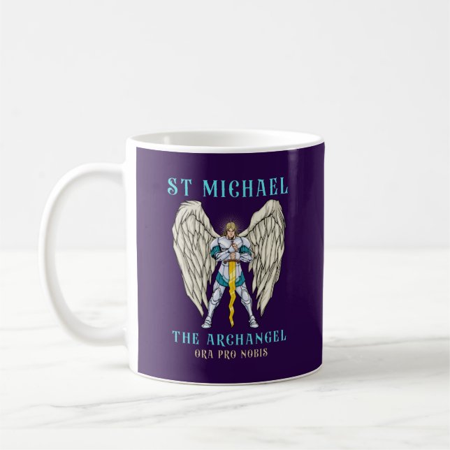 St Michael the Archangel Roman Catholic Coffee Mug (Left)