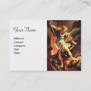 St. Michael the Archangel,White Pearl Paper Business Card