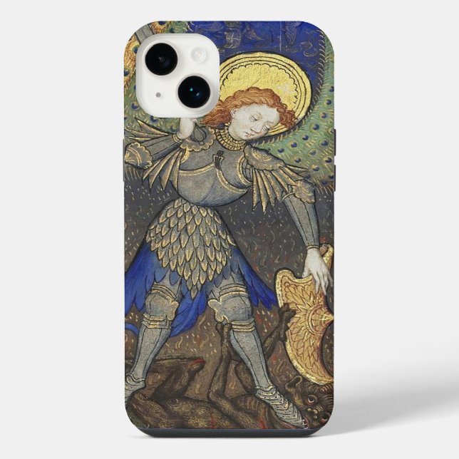 St. Michael the Archangel with Devil iPhone Case (Back)