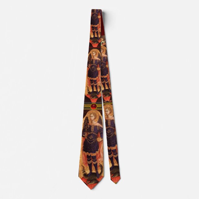 St. Michael the Archangel with Dragon, Ruby Tie (Front)