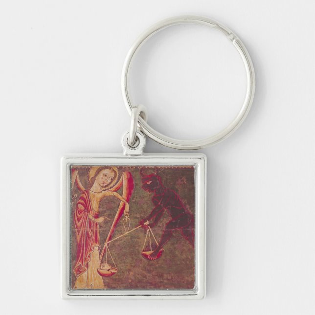 St. Michael Weighing Souls, from an altarpiece Key Ring (Front)