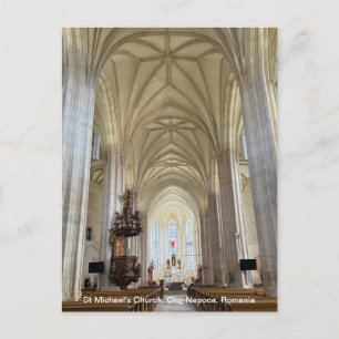 St Michael's Church, Cluj-Napoca, Romania, on a Holiday Postcard