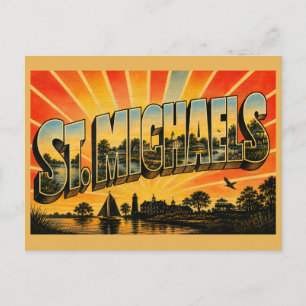 St Michaels Maryland Miles River Gardens Art Postcard