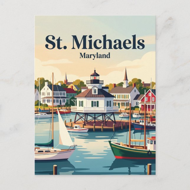 St. Michaels Maryland Postcard (Front)
