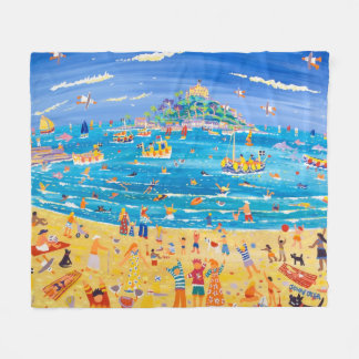St Michael's Mount Fleece blanket by John Dyer