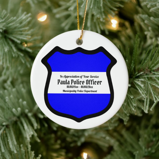 St. Michael's Shield (Style 2) Circular Ceramic Tree Decoration (Tree)