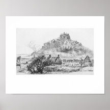 St. Michael's Train Cornwall Eleanor Hughes Print 