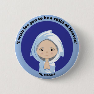 St. Monica 6 Cm Round Badge