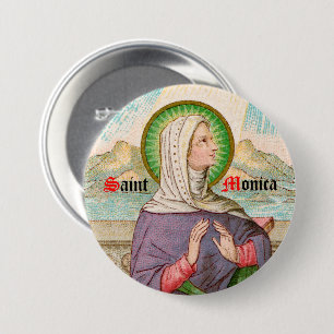 St. Monica of Tagaste (SAU 047; detail) 7.5 Cm Round Badge