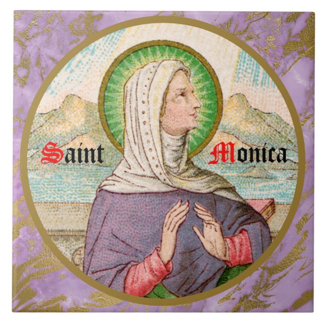 St. Monica of Tagaste (SAU 047; detail) Tile (Front)