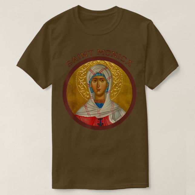 St Monica Prayer Unfaithfulness Victims Wives Cath T-Shirt (Design Front)