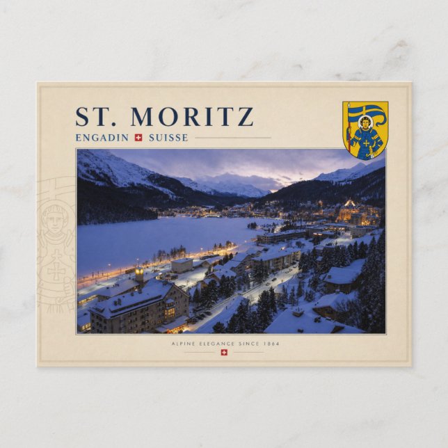 St. Moritz, Engadin - Switzerland Postcard (Front)