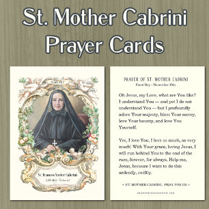 St. Mother Cabrini Prayer Religious Nun
