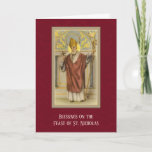 St. Nicholas Catholic Feast Day Religious Holiday Card<br><div class="desc">Beautiful vintage image of Catholic Bishop St. Nicholas of Myra. 
His feast day is celebrated on December 6th.</div>