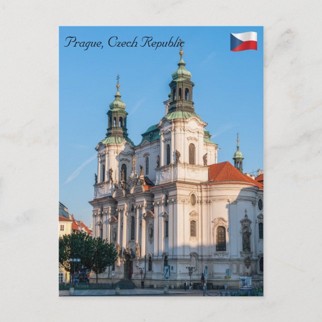 St. Nicholas Church in the old town of Prague Postcard (Front)