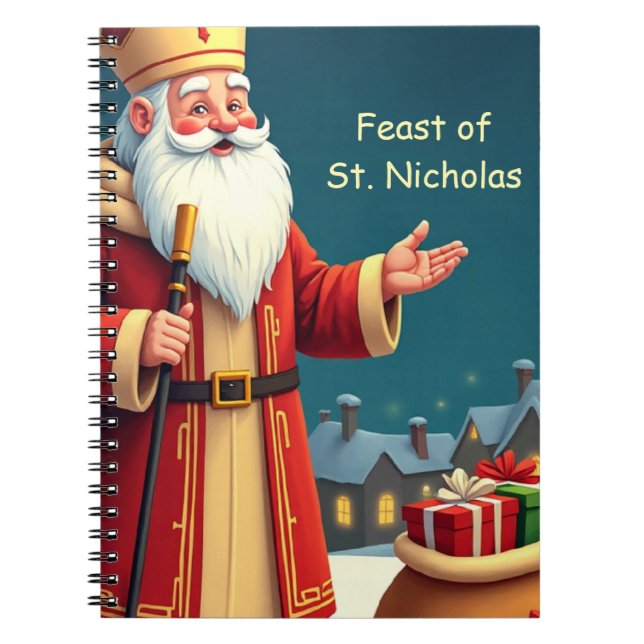 St. Nicholas Day Smiles and Warm Wishes Notebook (Front)