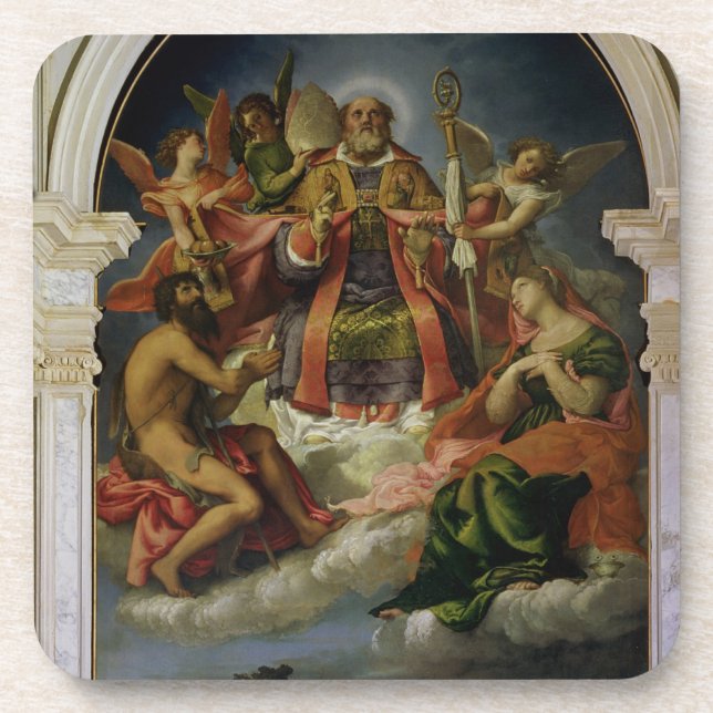St. Nicholas in Glory with Saints Coaster (Front)