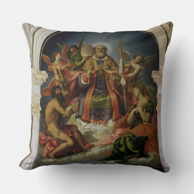 St. Nicholas in Glory with Saints Cushion (Front)