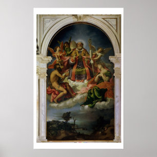 St. Nicholas in Glory with Saints Poster