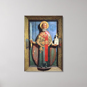 St. Nicholas of Mozhaisk, Yaroslavl School Canvas Print