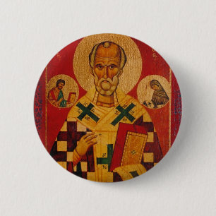 St. Nicholas of Myra 6 Cm Round Badge