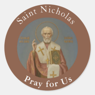 St. Nicholas of Myra Bishop Classic Round Sticker