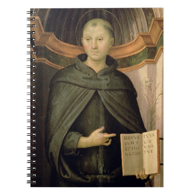 St. Nicholas of Tolentino (panel) Spiral Notebook (Front)