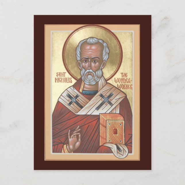 St. Nicholas the Wonderworker Prayer Card (Front)