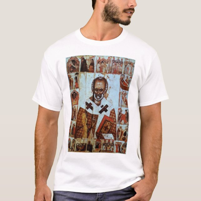 St Nicholas with Scenes from his Life T-Shirt (Front)