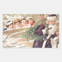 St. Nicholas with Tree and Children Vintage