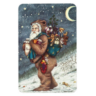 ST. NICK IN TEDDY BEAR SUIT, CHRISTMAS TEDDIES MAGNET
