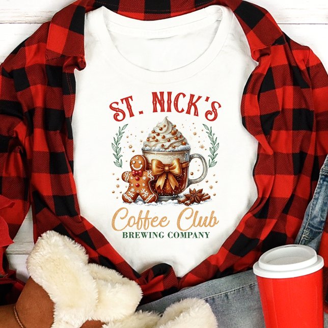 St. Nick's Coffee Club Gingerbread Christmas  Tri-Blend Shirt (Creator Uploaded)