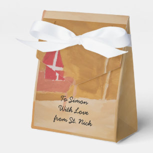 St. Nick's Day Dutch Sinterklaas Watercolor Mitre Favour Box